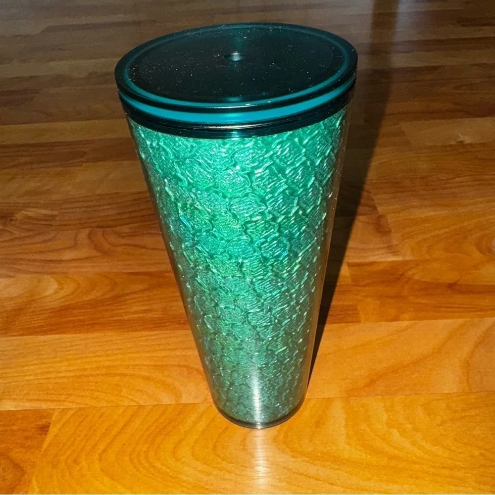 Starbucks Holographic Emerald Green Mermaid Scales Cup - No Straw 24 Ounces